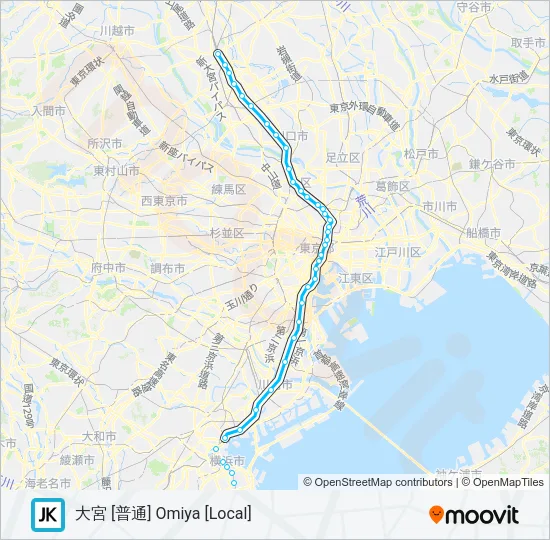 京浜東北線・根岸線 KEIHIN-TOHOKU-NEGISHI LINE 地下鉄 - メトロの路線図