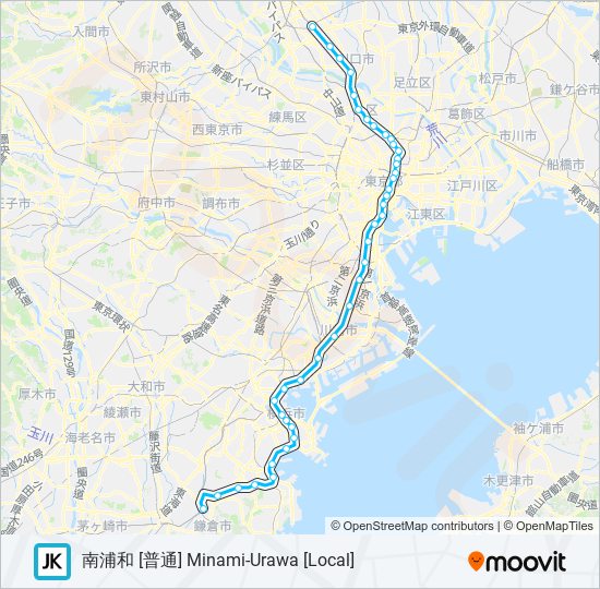 京浜東北線・根岸線 KEIHIN-TOHOKU-NEGISHI LINE metro Line Map