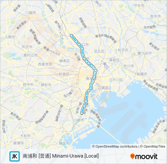 京浜東北線・根岸線 KEIHIN-TOHOKU-NEGISHI LINE 地下鉄 - メトロの路線図