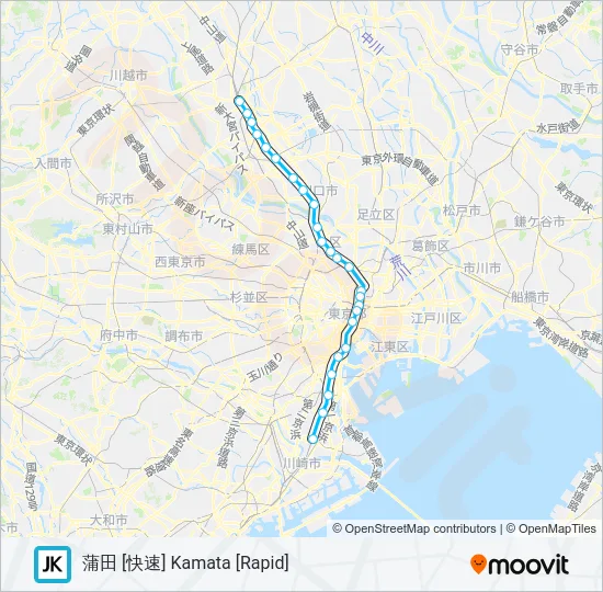 京浜東北線・根岸線 KEIHIN-TOHOKU-NEGISHI LINE Metro Line Map