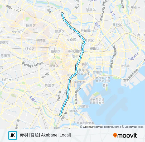 京浜東北線・根岸線 KEIHIN-TOHOKU-NEGISHI LINE Metro Line Map