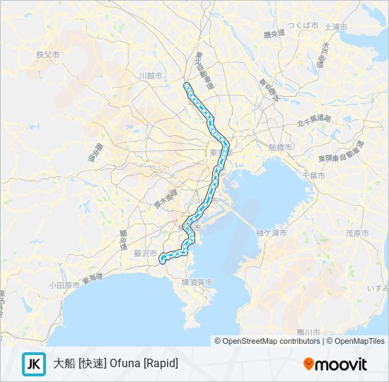 京浜東北線・根岸線 KEIHIN-TOHOKU-NEGISHI LINE metro Line Map