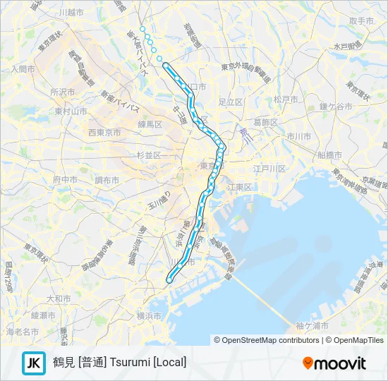京浜東北線・根岸線 KEIHIN-TOHOKU-NEGISHI LINE Metro Line Map