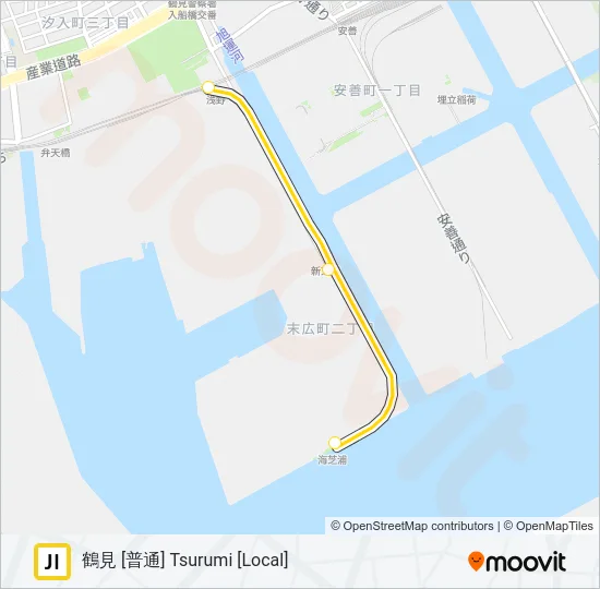 鶴見線海芝浦支線 TSURUMI UMI SHIBAURA BRANCH LINE 地下鉄 - メトロの路線図