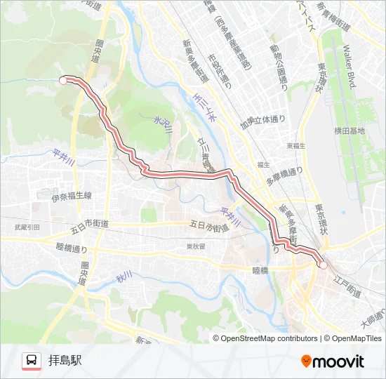 直通 の路線図