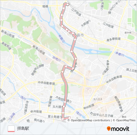 ひ06 bus Line Map