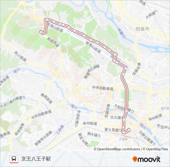 ひ08 bus Line Map