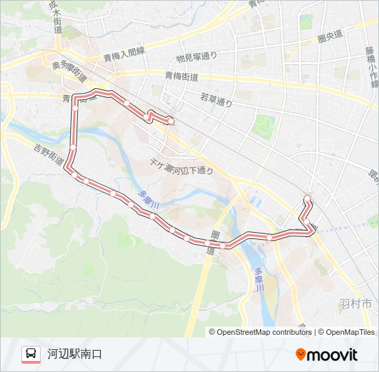 販売 河辺 駅 南口 バス 時刻 表