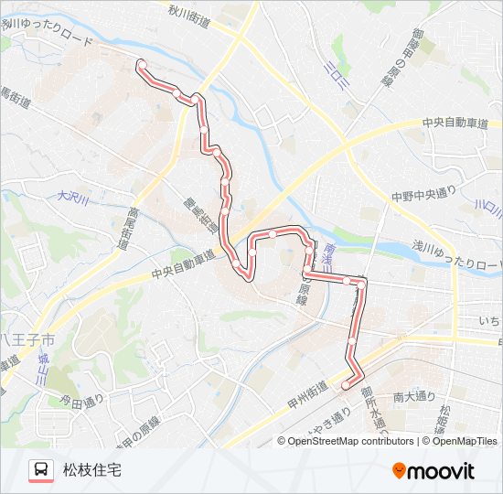 市01 バスの路線図