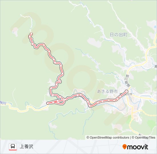 檜52 バスの路線図