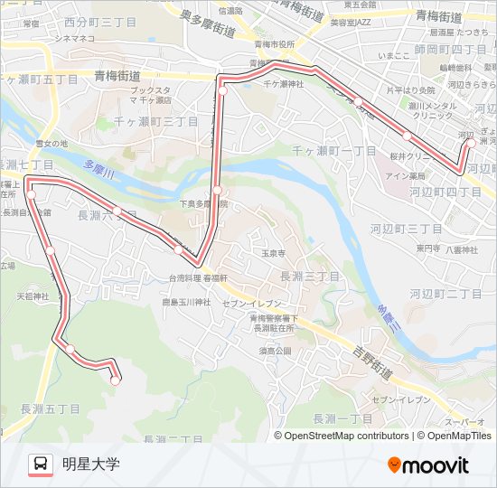 河13 bus Line Map