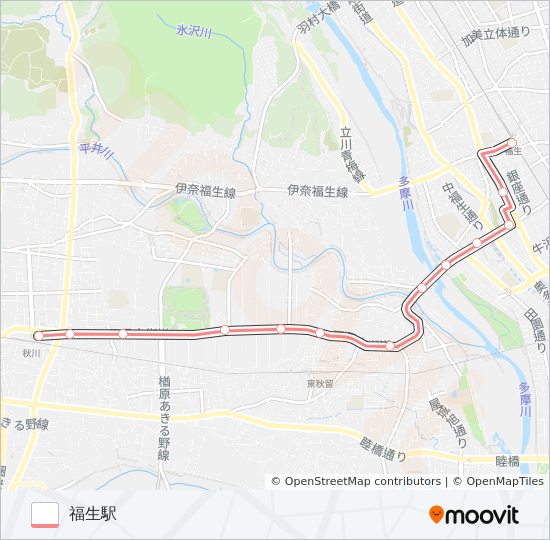 福21 バスの路線図