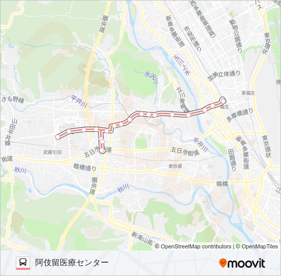 福23 バスの路線図