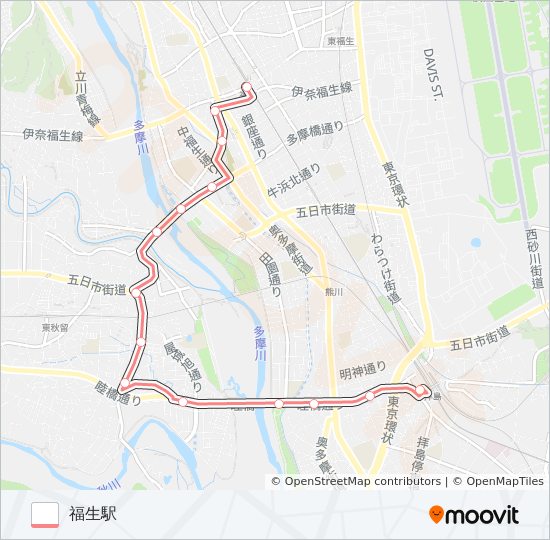 福25 bus Line Map