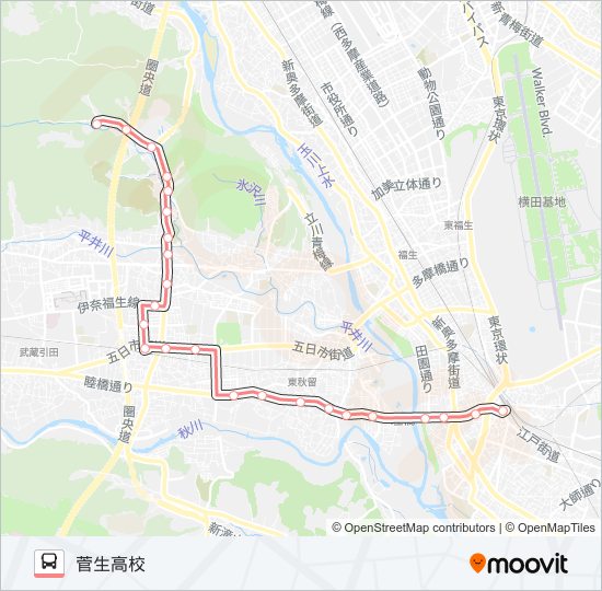 菅21 バスの路線図