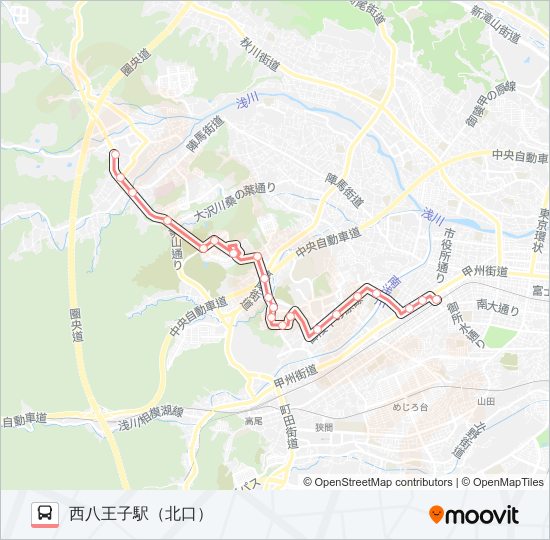 長86 bus Line Map