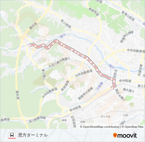 うえ01 バスの路線図