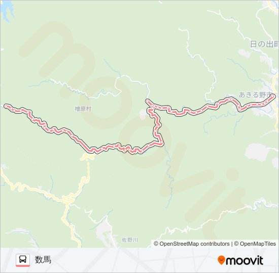 五滝10 bus Line Map