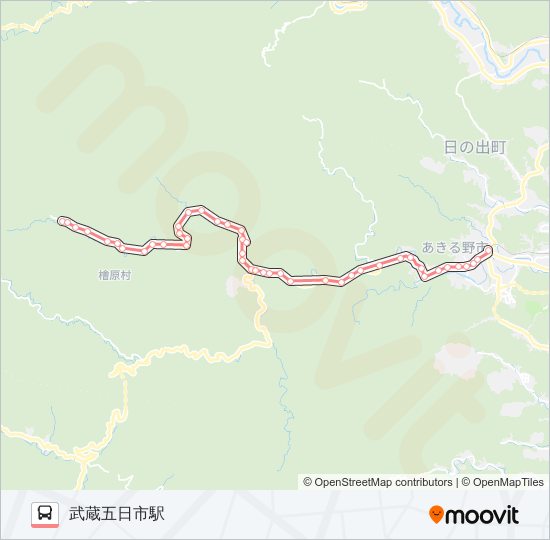 五里18 バスの路線図