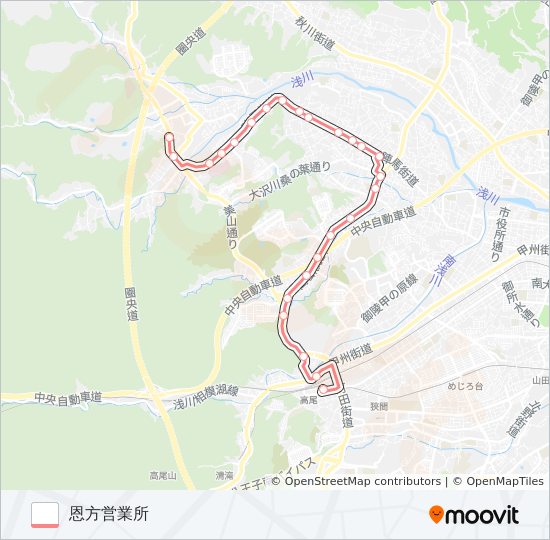 元八02 bus Line Map