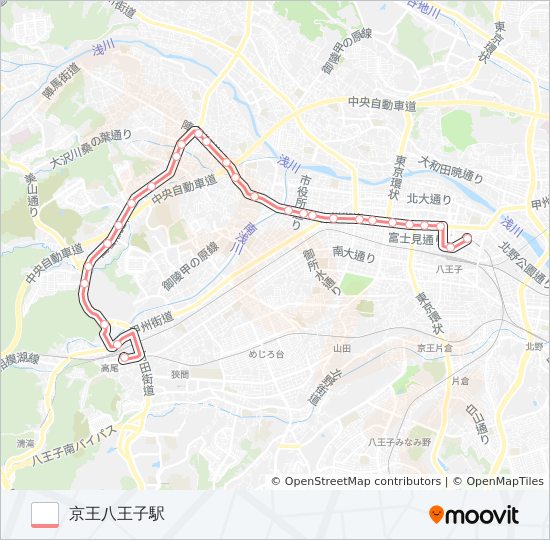元八03 bus Line Map