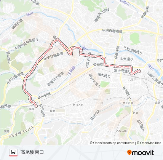 元八04 バスの路線図