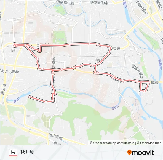 雨間経由 の路線図