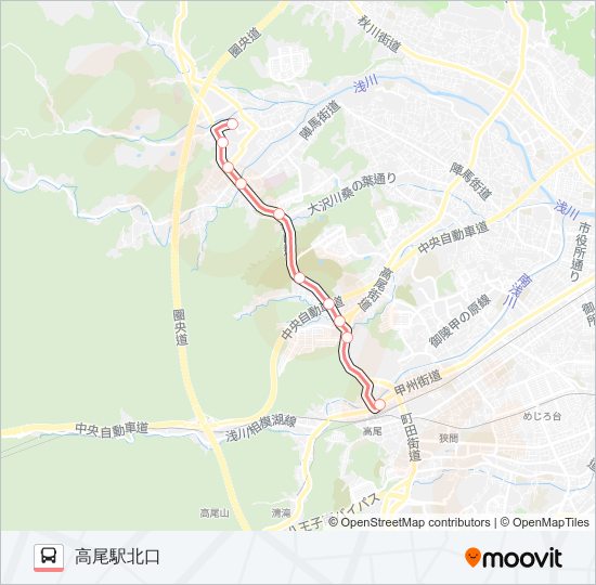 霊園21 バスの路線図