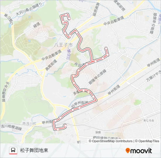 西南部コース の路線図
