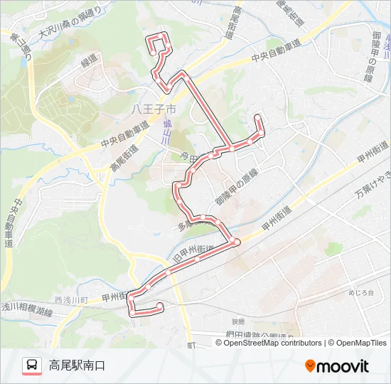 西南部コース の路線図