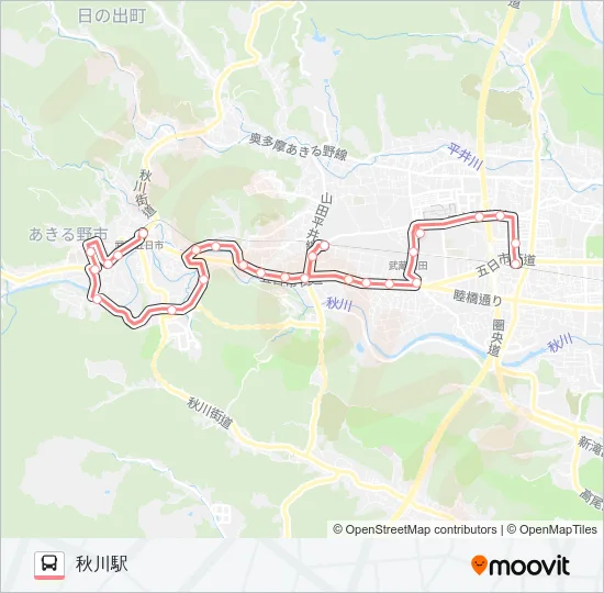 五日市出張所経由  Line Map
