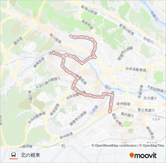 西部コース[北の根東方面]  Line Map
