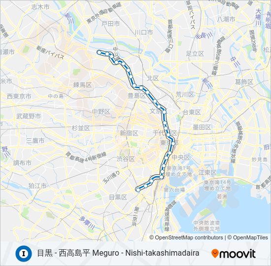 三田線 MITA LINE  Line Map