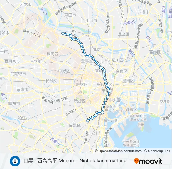 三田線 MITA LINE  Line Map