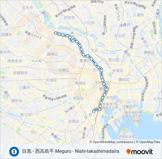 三田線mita Line路線 時刻表 站點和地圖 西高島平 普通 Nishi Takashimadaira Local