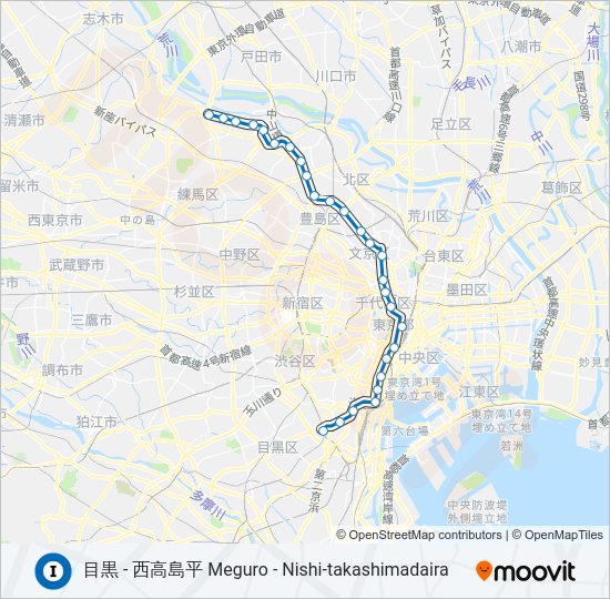 三田線 MITA LINE  Line Map