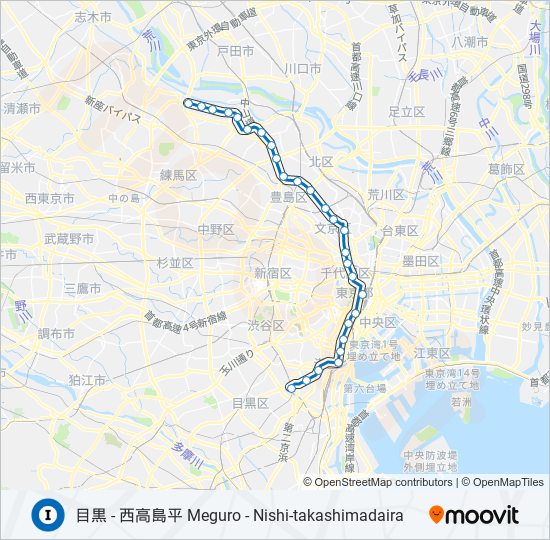 三田線 MITA LINE 地下鉄 - メトロの路線図