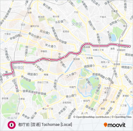 大江戸線 OEDO LINE  Line Map