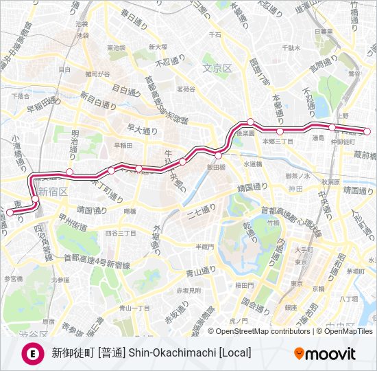 大江戸線 OEDO LINE  Line Map