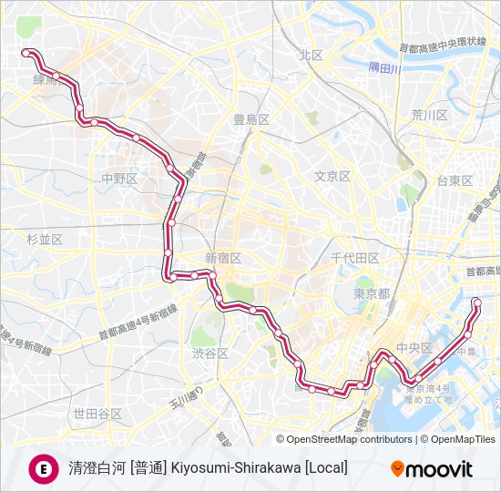 大江戸線 OEDO LINE  Line Map