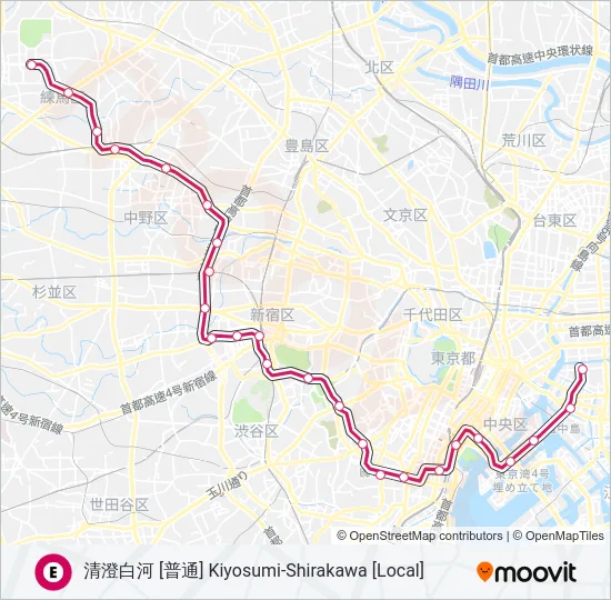 大江戸線 OEDO LINE  Line Map