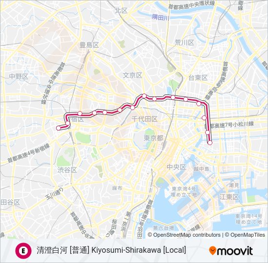 大江戸線 OEDO LINE  Line Map