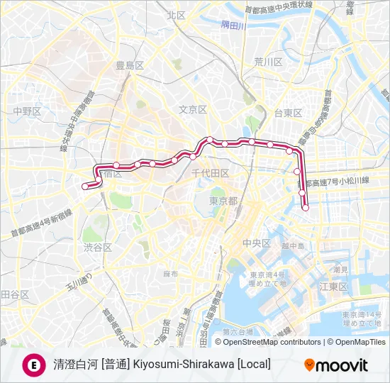大江戸線 OEDO LINE  Line Map