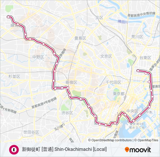 大江戸線 OEDO LINE  Line Map