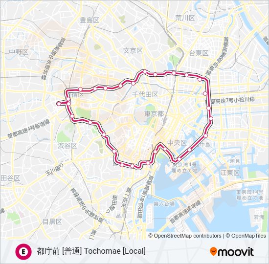 大江戸線 OEDO LINE  Line Map