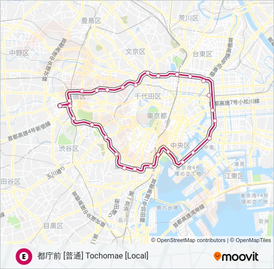 大江戸線 OEDO LINE  Line Map