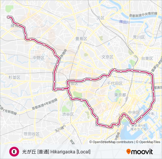 大江戸線 OEDO LINE metro Line Map