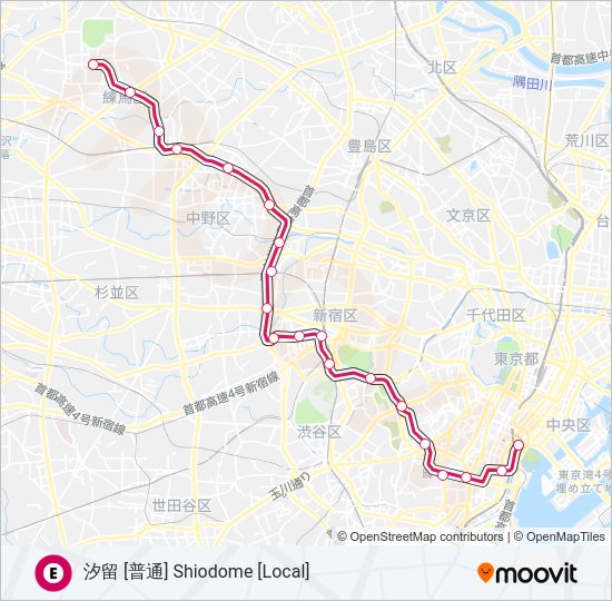 大江戸線 OEDO LINE  Line Map
