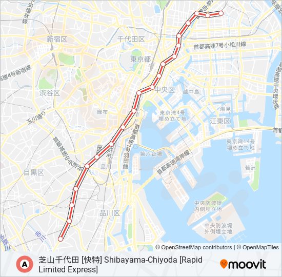 浅草線 ASAKUSA LINE metro Line Map