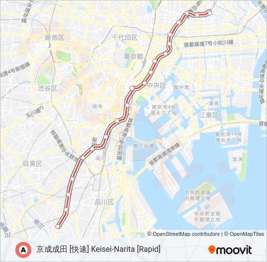 浅草線 ASAKUSA LINE  Line Map